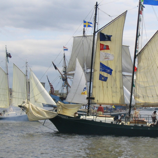 a large ship in the water